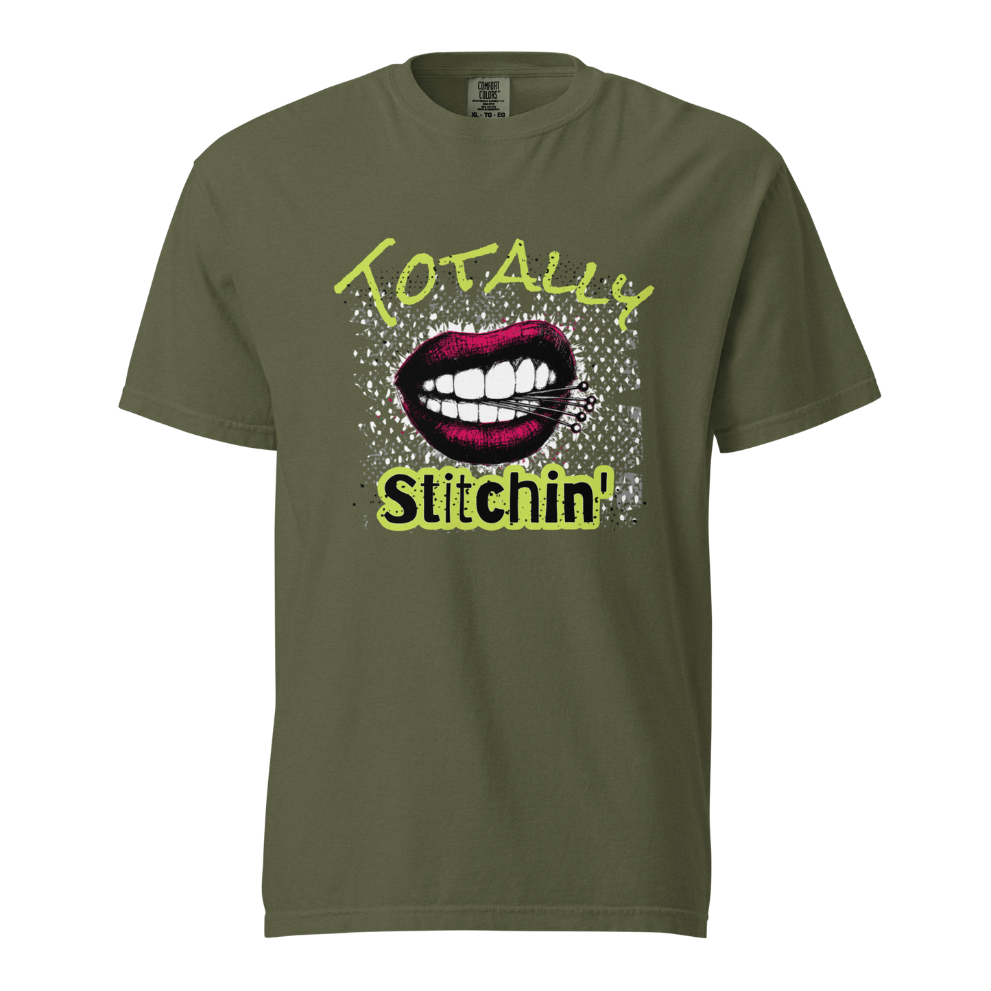 Totally stitchin lips T