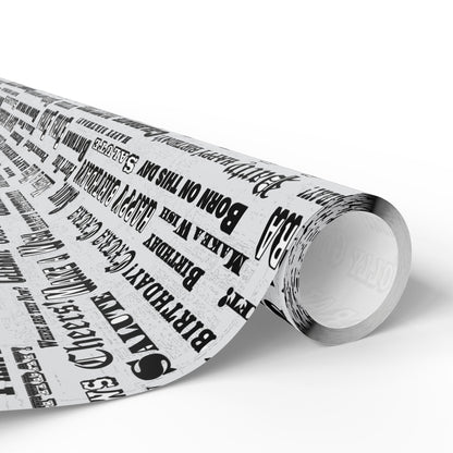 Birthday Headlines Wrapping Paper