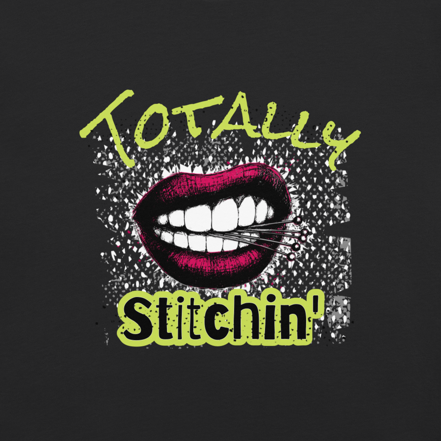 Totally stitchin lips T