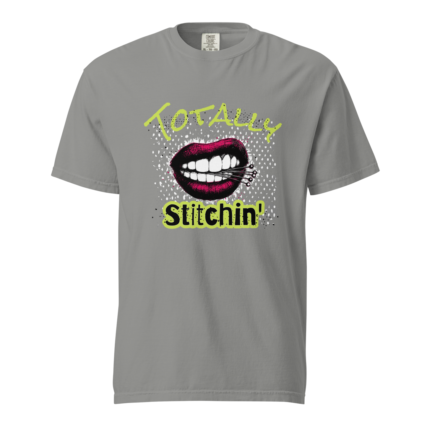 Totally stitchin lips T
